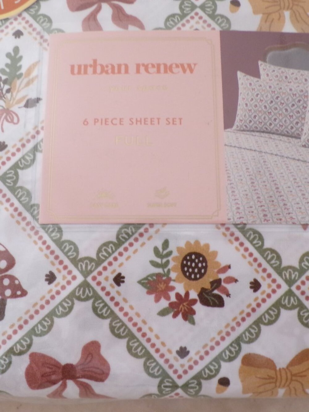 Bedding Full Sheet Set Urban Renew 6-Piece Super Soft NEW - Picture 5 of 5